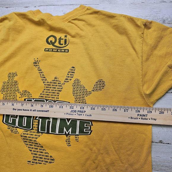 Baylor Bears Tennis IT'S GO TIME Size MED Adult T-Shirt Graphic Tee Vintage - Picture 7 of 8